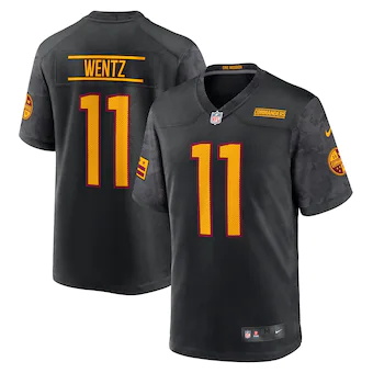 youth nike carson wentz black washington commanders alterna